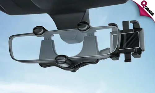 360˚ Rotating Rear Mirror Phone Holder!